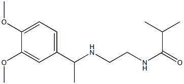 N-(2-{[1-(3,4-dimethoxyphenyl)ethyl]amino}ethyl)-2-methylpropanamide Struktur