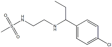 N-(2-{[1-(4-chlorophenyl)propyl]amino}ethyl)methanesulfonamide Struktur