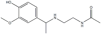 N-(2-{[1-(4-hydroxy-3-methoxyphenyl)ethyl]amino}ethyl)acetamide Struktur