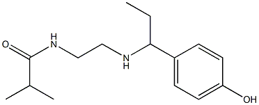 N-(2-{[1-(4-hydroxyphenyl)propyl]amino}ethyl)-2-methylpropanamide Struktur