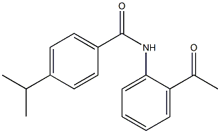 N-(2-acetylphenyl)-4-(propan-2-yl)benzamide Struktur