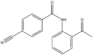 N-(2-acetylphenyl)-4-cyanobenzamide Struktur