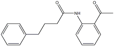 N-(2-acetylphenyl)-4-phenylbutanamide Struktur