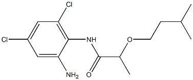 N-(2-amino-4,6-dichlorophenyl)-2-(3-methylbutoxy)propanamide Struktur