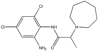 N-(2-amino-4,6-dichlorophenyl)-2-(azepan-1-yl)propanamide Struktur