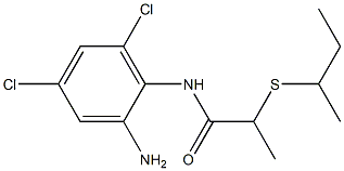 N-(2-amino-4,6-dichlorophenyl)-2-(butan-2-ylsulfanyl)propanamide Struktur