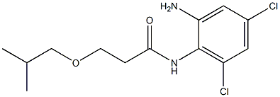 N-(2-amino-4,6-dichlorophenyl)-3-(2-methylpropoxy)propanamide Struktur