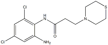 N-(2-amino-4,6-dichlorophenyl)-3-(thiomorpholin-4-yl)propanamide Struktur