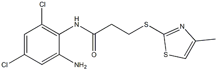 N-(2-amino-4,6-dichlorophenyl)-3-[(4-methyl-1,3-thiazol-2-yl)sulfanyl]propanamide Struktur