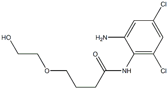 N-(2-amino-4,6-dichlorophenyl)-4-(2-hydroxyethoxy)butanamide Struktur