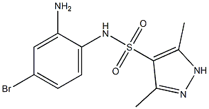 N-(2-amino-4-bromophenyl)-3,5-dimethyl-1H-pyrazole-4-sulfonamide Struktur