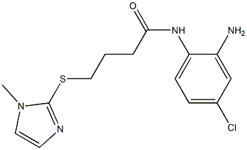 N-(2-amino-4-chlorophenyl)-4-[(1-methyl-1H-imidazol-2-yl)sulfanyl]butanamide Struktur