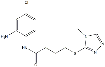 N-(2-amino-4-chlorophenyl)-4-[(4-methyl-4H-1,2,4-triazol-3-yl)sulfanyl]butanamide Struktur