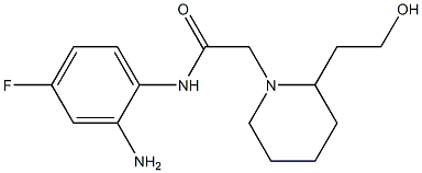 N-(2-amino-4-fluorophenyl)-2-[2-(2-hydroxyethyl)piperidin-1-yl]acetamide Struktur