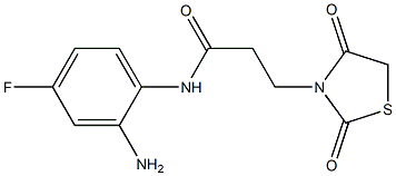 N-(2-amino-4-fluorophenyl)-3-(2,4-dioxo-1,3-thiazolidin-3-yl)propanamide Struktur