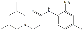 N-(2-amino-4-fluorophenyl)-3-(3,5-dimethylpiperidin-1-yl)propanamide Struktur