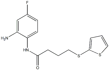 N-(2-amino-4-fluorophenyl)-4-(thiophen-2-ylsulfanyl)butanamide Struktur