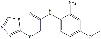 N-(2-amino-4-methoxyphenyl)-2-(1,3,4-thiadiazol-2-ylsulfanyl)acetamide Struktur