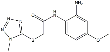 N-(2-amino-4-methoxyphenyl)-2-[(1-methyl-1H-1,2,3,4-tetrazol-5-yl)sulfanyl]acetamide Struktur