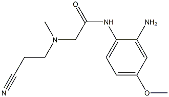 N-(2-amino-4-methoxyphenyl)-2-[(2-cyanoethyl)(methyl)amino]acetamide Struktur