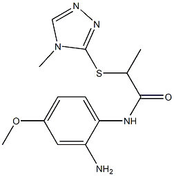 N-(2-amino-4-methoxyphenyl)-2-[(4-methyl-4H-1,2,4-triazol-3-yl)sulfanyl]propanamide Struktur