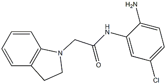 N-(2-amino-5-chlorophenyl)-2-(2,3-dihydro-1H-indol-1-yl)acetamide Struktur