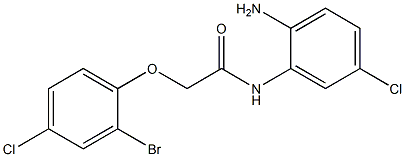 N-(2-amino-5-chlorophenyl)-2-(2-bromo-4-chlorophenoxy)acetamide Struktur