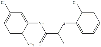 N-(2-amino-5-chlorophenyl)-2-[(2-chlorophenyl)sulfanyl]propanamide Struktur