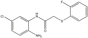 N-(2-amino-5-chlorophenyl)-2-[(2-fluorophenyl)sulfanyl]acetamide Struktur