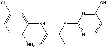 N-(2-amino-5-chlorophenyl)-2-[(4-hydroxypyrimidin-2-yl)sulfanyl]propanamide Struktur