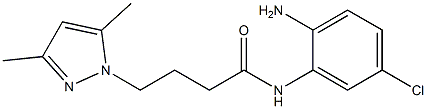 N-(2-amino-5-chlorophenyl)-4-(3,5-dimethyl-1H-pyrazol-1-yl)butanamide Struktur