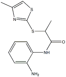 N-(2-aminophenyl)-2-[(4-methyl-1,3-thiazol-2-yl)sulfanyl]propanamide Struktur