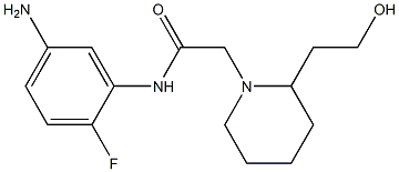 N-(5-amino-2-fluorophenyl)-2-[2-(2-hydroxyethyl)piperidin-1-yl]acetamide Struktur