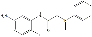 N-(5-amino-2-fluorophenyl)-2-[methyl(phenyl)amino]acetamide Struktur