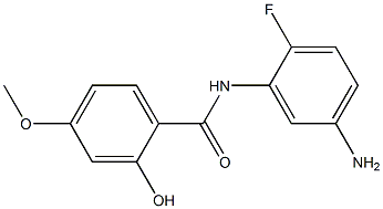 N-(5-amino-2-fluorophenyl)-2-hydroxy-4-methoxybenzamide Struktur