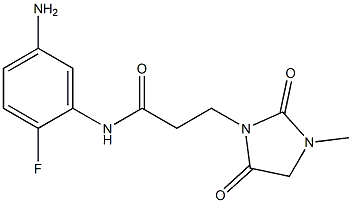 N-(5-amino-2-fluorophenyl)-3-(3-methyl-2,5-dioxoimidazolidin-1-yl)propanamide Struktur