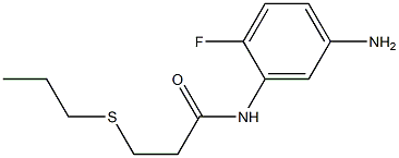 N-(5-amino-2-fluorophenyl)-3-(propylsulfanyl)propanamide Struktur