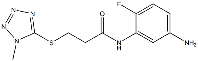 N-(5-amino-2-fluorophenyl)-3-[(1-methyl-1H-1,2,3,4-tetrazol-5-yl)sulfanyl]propanamide Struktur