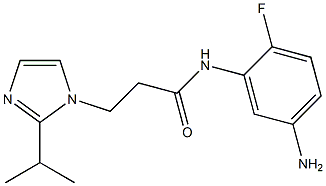 N-(5-amino-2-fluorophenyl)-3-[2-(propan-2-yl)-1H-imidazol-1-yl]propanamide Struktur