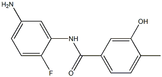 N-(5-amino-2-fluorophenyl)-3-hydroxy-4-methylbenzamide Struktur