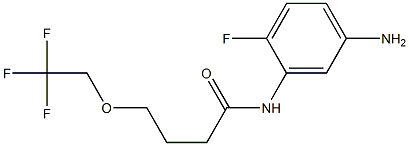 N-(5-amino-2-fluorophenyl)-4-(2,2,2-trifluoroethoxy)butanamide Struktur