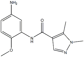 N-(5-amino-2-methoxyphenyl)-1,5-dimethyl-1H-pyrazole-4-carboxamide Struktur