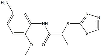 N-(5-amino-2-methoxyphenyl)-2-(1,3,4-thiadiazol-2-ylsulfanyl)propanamide Struktur