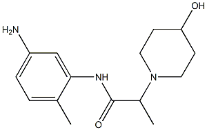 N-(5-amino-2-methylphenyl)-2-(4-hydroxypiperidin-1-yl)propanamide Struktur