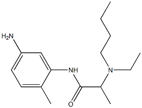 N-(5-amino-2-methylphenyl)-2-[butyl(ethyl)amino]propanamide Struktur