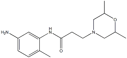 N-(5-amino-2-methylphenyl)-3-(2,6-dimethylmorpholin-4-yl)propanamide Struktur