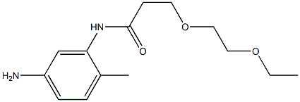 N-(5-amino-2-methylphenyl)-3-(2-ethoxyethoxy)propanamide Struktur