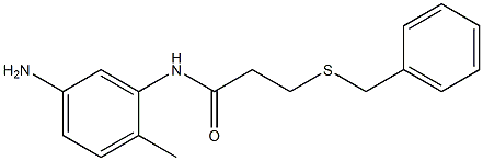 N-(5-amino-2-methylphenyl)-3-(benzylsulfanyl)propanamide Struktur