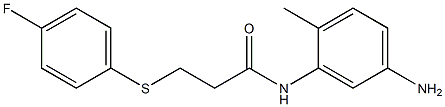 N-(5-amino-2-methylphenyl)-3-[(4-fluorophenyl)sulfanyl]propanamide Struktur