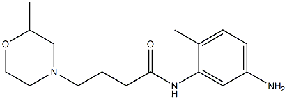 N-(5-amino-2-methylphenyl)-4-(2-methylmorpholin-4-yl)butanamide Struktur